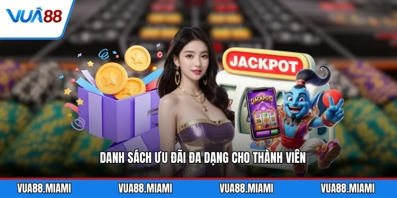 Danh sách ưu đãi đa dạng cho thành viên